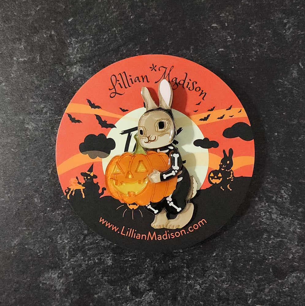 Pre Order - Boo The SkeleBun Brooch