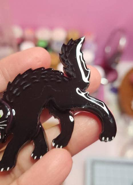 SECONDS Black Cat Brooch