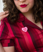 @InANutShellBlog wearing Lillian*Madison's Conversation Heart Brooch