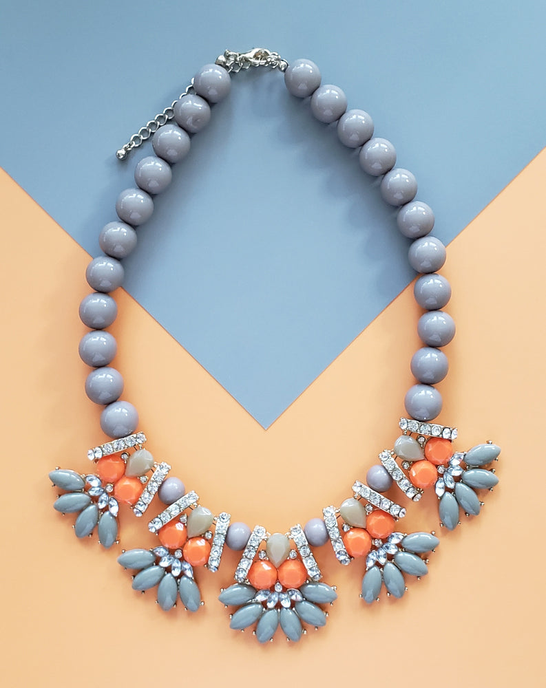 Starburst Necklace in Gray