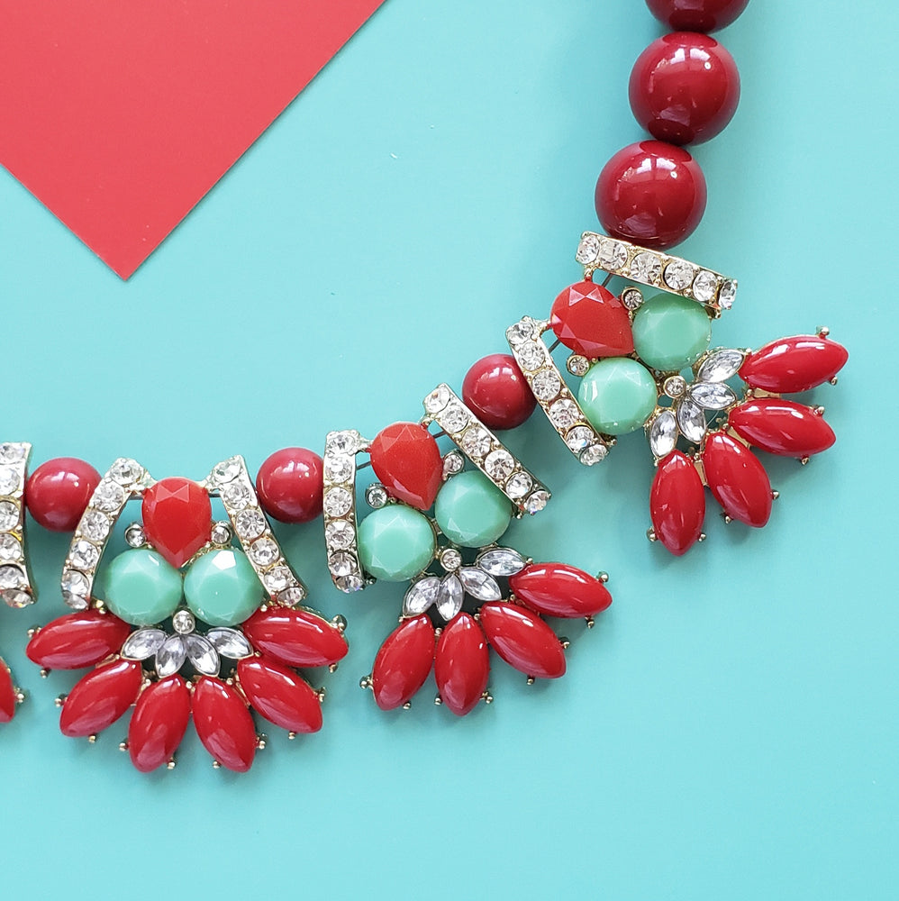 
            
                Load image into Gallery viewer, Starburst Necklace in Red
            
        