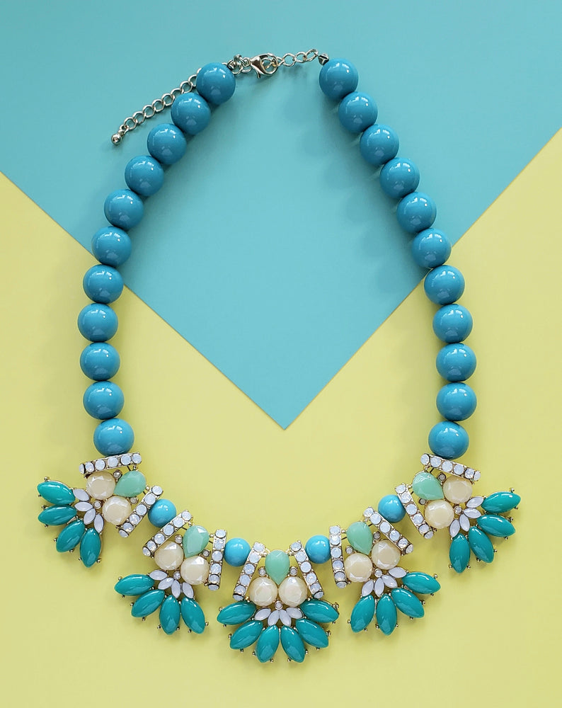 
            
                Load image into Gallery viewer, Starburst Necklace in Blue
            
        
