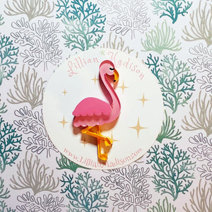 
            
                Load image into Gallery viewer, Fiona the Flamingo Brooch
            
        