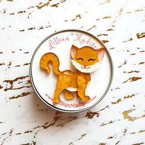 Goldie the Cat Brooch
