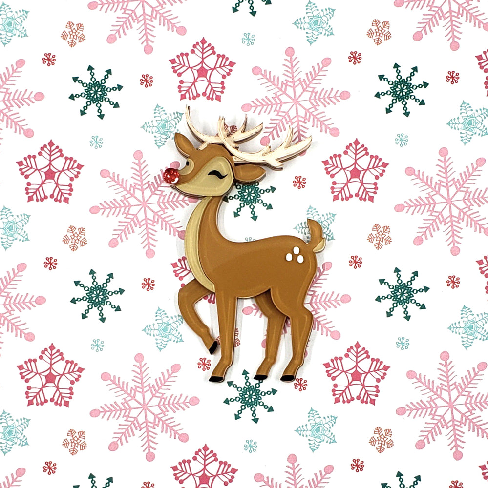 
            
                Load image into Gallery viewer, Rudolph the  Reindeer Brooch
            
        